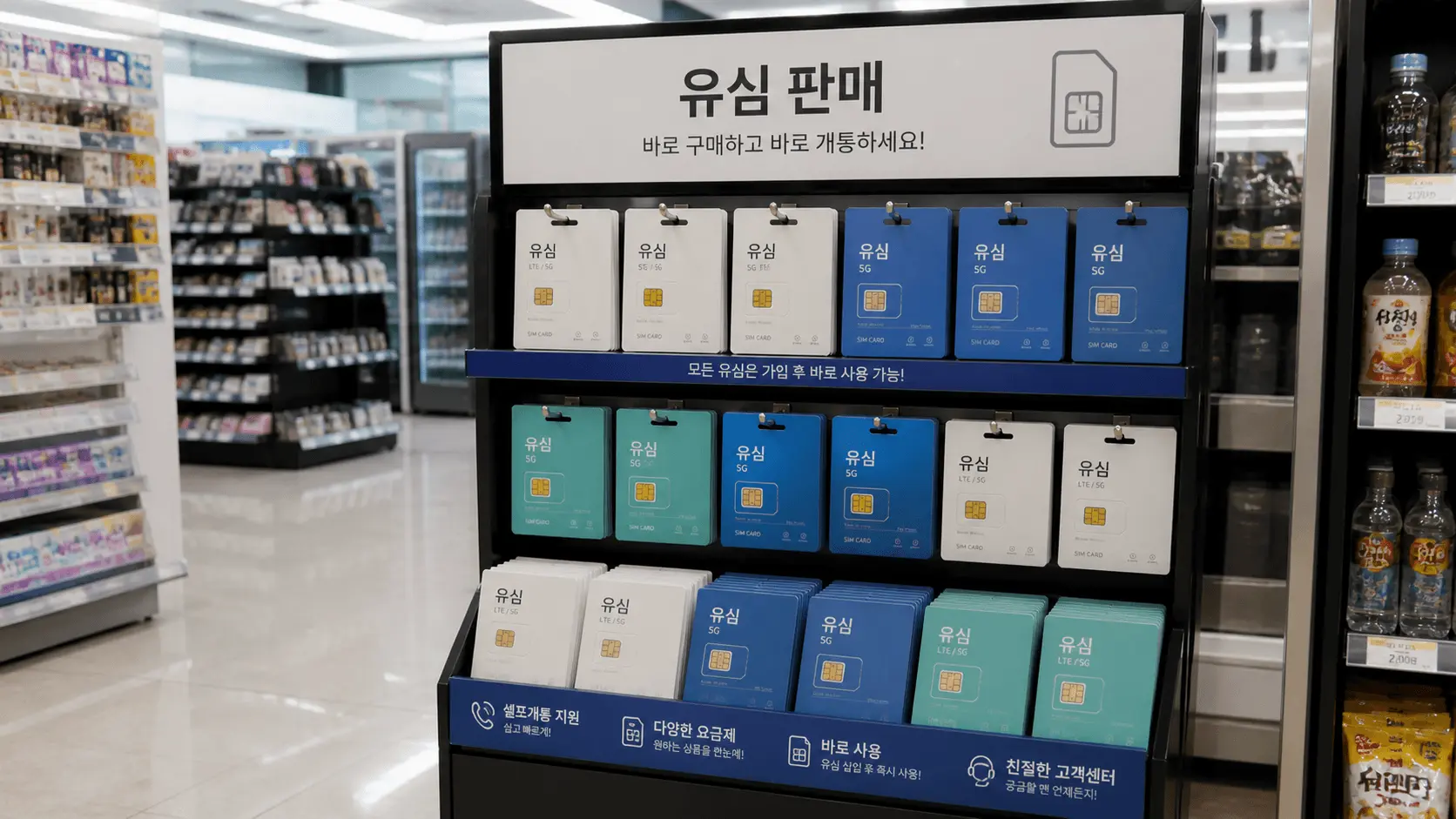 KT 바로유심 편의점 구매 KT 선불요금제 호환