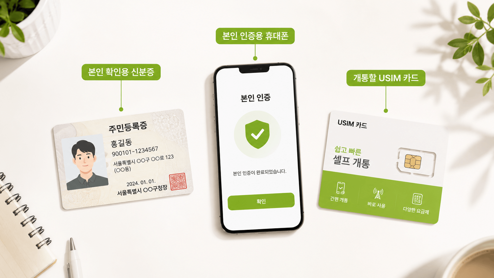 신용불량자 선불폰 개통 준비물 신분증 유심 본인인증