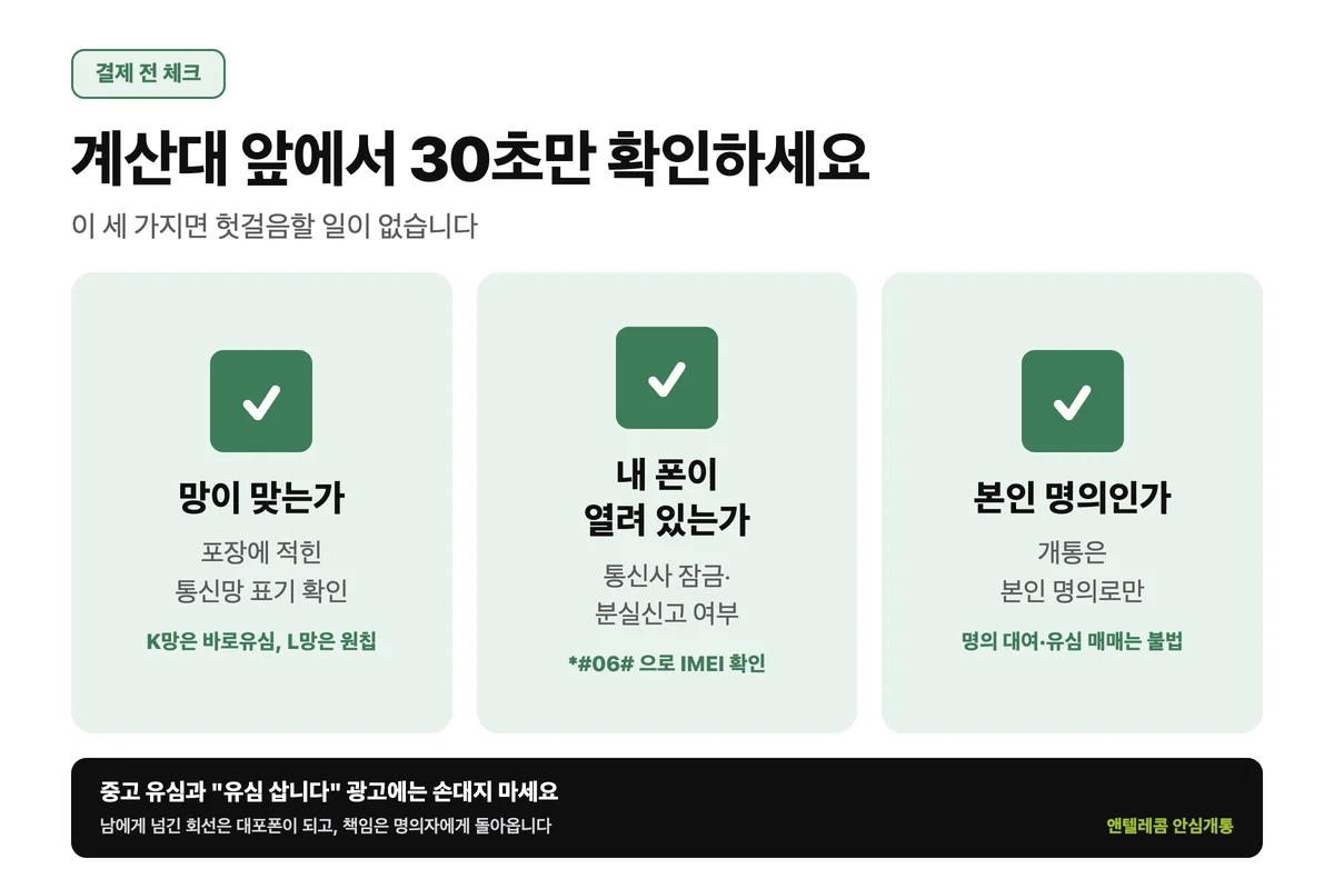 선불유심 구매 전 확인 체크리스트 3가지