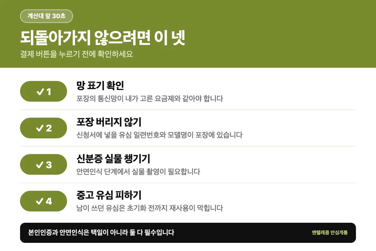 편의점 선불폰 개통 전 계산대 체크리스트 4가지